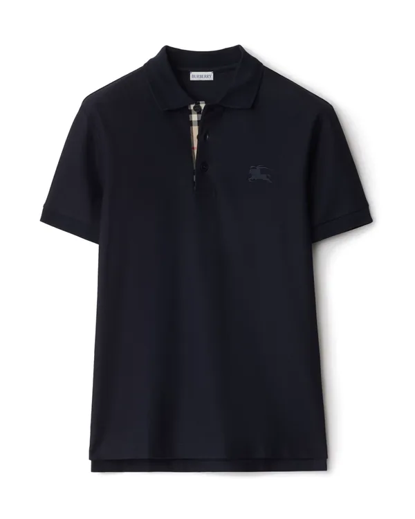 Burberry Cotton Polo Shirt in Coal blue