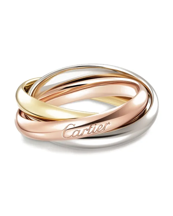 Cartier Trinity Ring, Classic Model in Tricolor gold (white, yellow and rose gold)