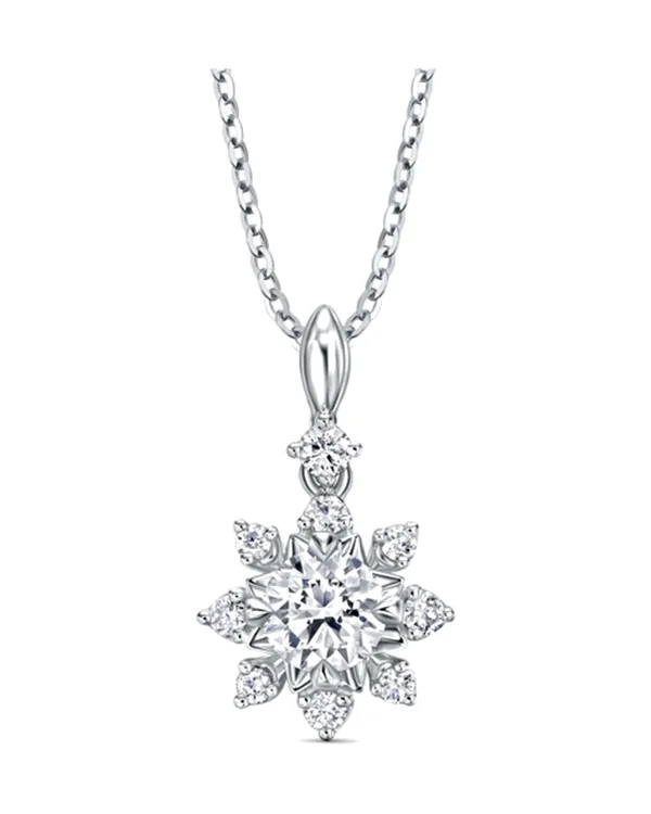 Chow Tai Fook 18K/750 White Gold Diamond Pendant in White Gold