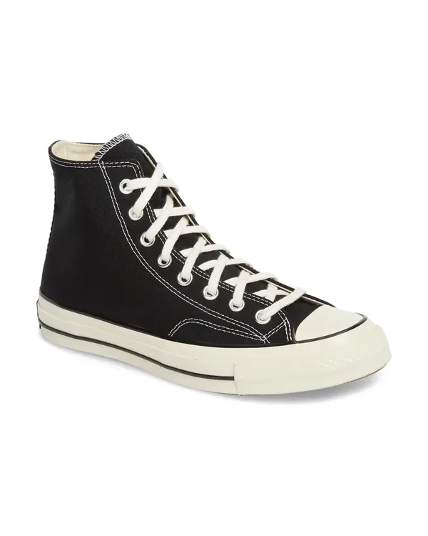 Converse Chuck 70 Canvas High Top in Black/Black/Egret