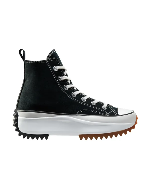 Converse Run Star Hike Platform Canvas in Black/White/Gum