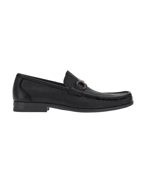 Ferragamo Gancini buckle loafer in Black