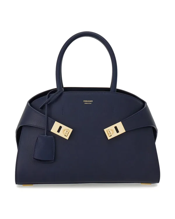 Ferragamo Hug handbag (M) in Midnight blue