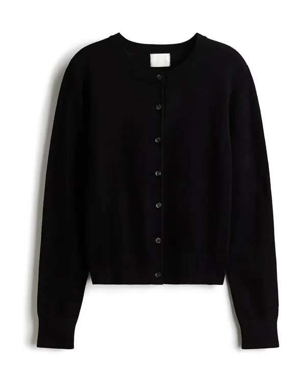 H&M Fine-Knit Cardigan in Black