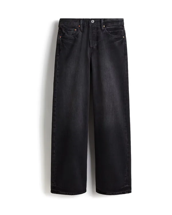 H&M Loose Straight Jeans in Black