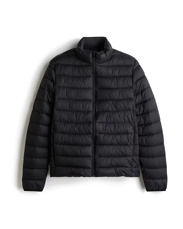 H&M Slim-Fit Lightweight Puffer Jacket in Black