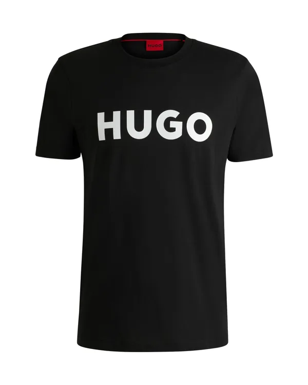 Hugo Boss Logo-print T-shirt in cotton jersey in Black