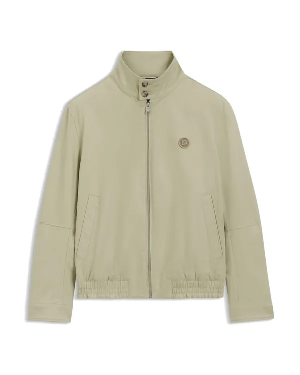 Hugo Boss Water-repellent jacket in mercerized stretch cotton in Khaki