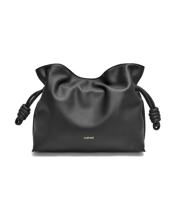 Loewe Medium Flamenco clutch in nappa calfskin in Black