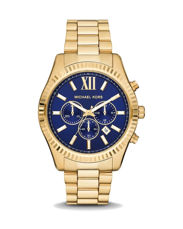 Michael Kors Oversized Lexington Gold-Tone Watch in Gold
