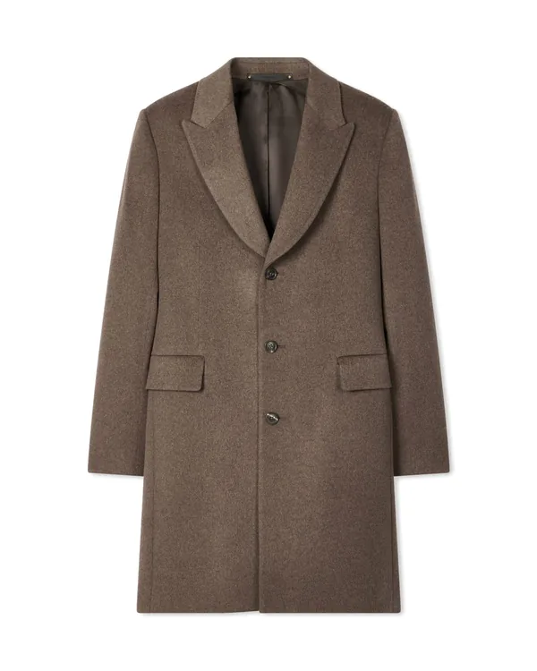 Paul Smith Wool-Cashmere Blend Overcoat in Brown
