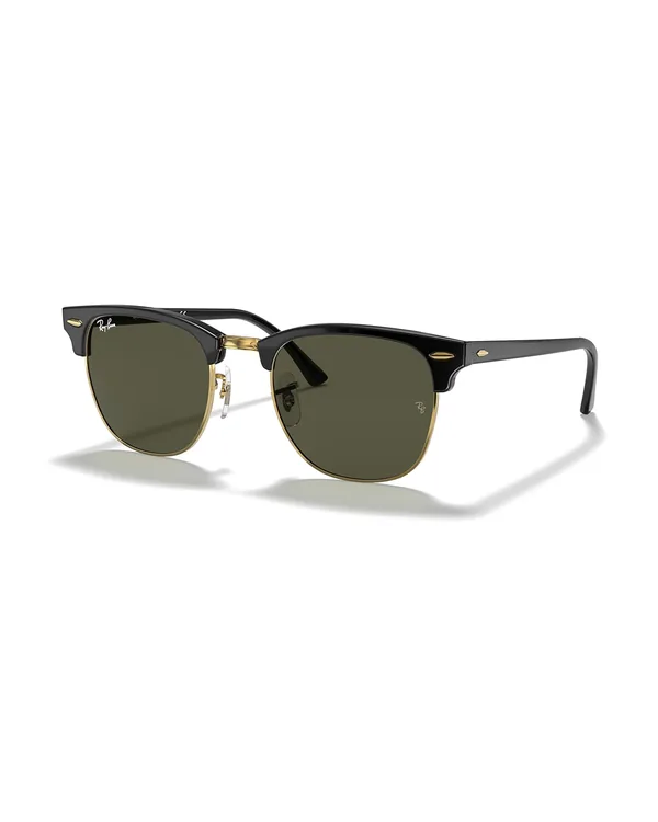 Ray-Ban Clubmaster Classic in Polished Black On Gold / G-15 Green