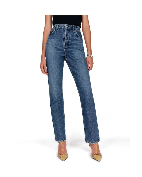 Reformation Cynthia High Rise Straight Jeans in Maggiore