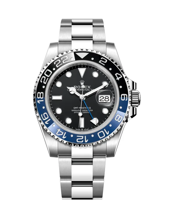 Rolex GMT-Master II in Black dial, blue and black bezel