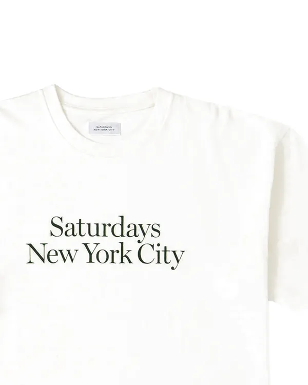 Saturdays NYC Miller Standard Short Sleeve Tee in Off White