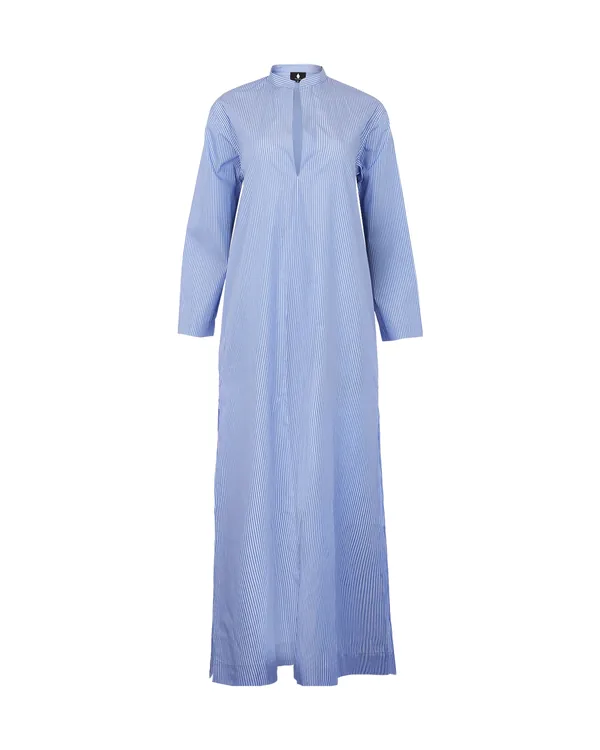 SU Paris Gandu Kaftan in Blue Stripes