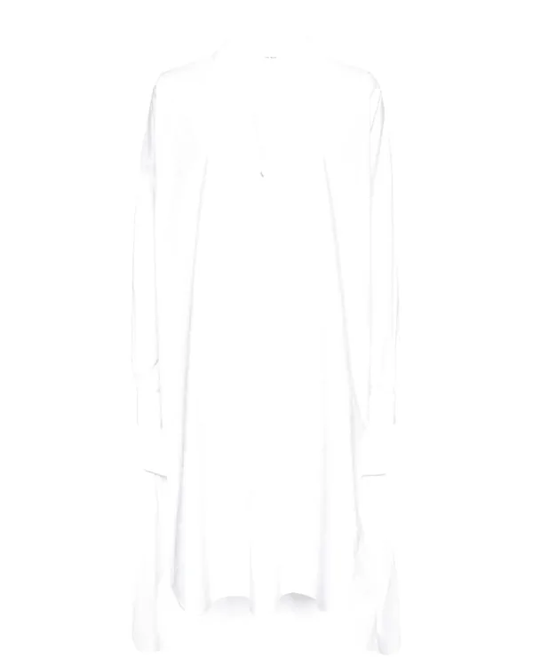 The Row Elinor Cotton Shirt Dress in White