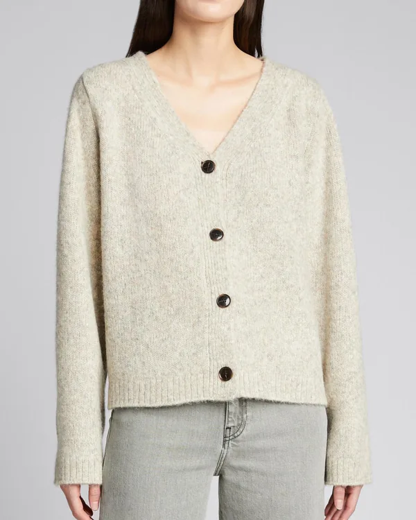 Totême Treviso Wool-Blend Cardigan in Desert Melange