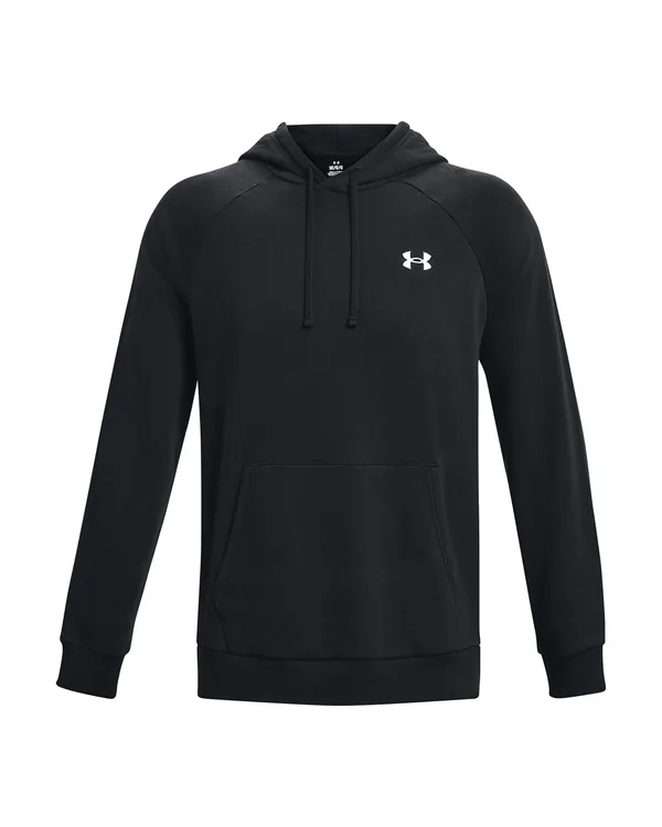 Under Armour Rival Fleece Hoodie in Black / White