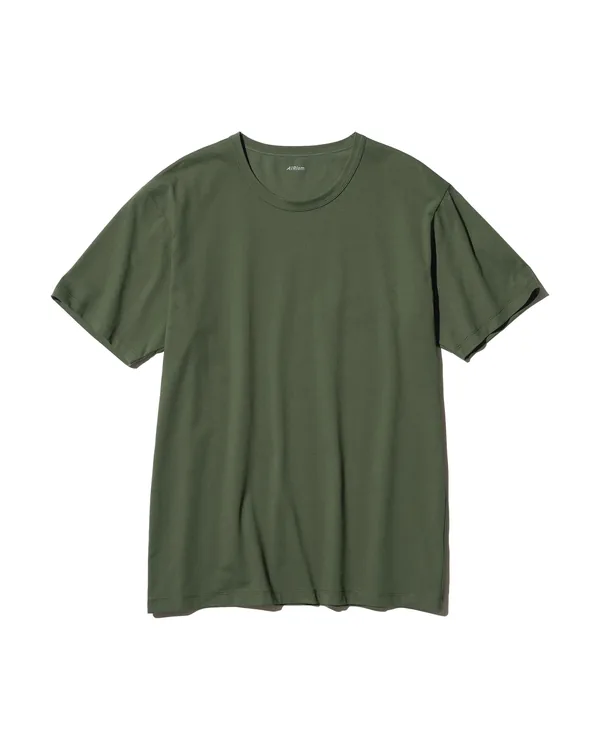 UNIQLO AIRism Cotton T-Shirt in Olive